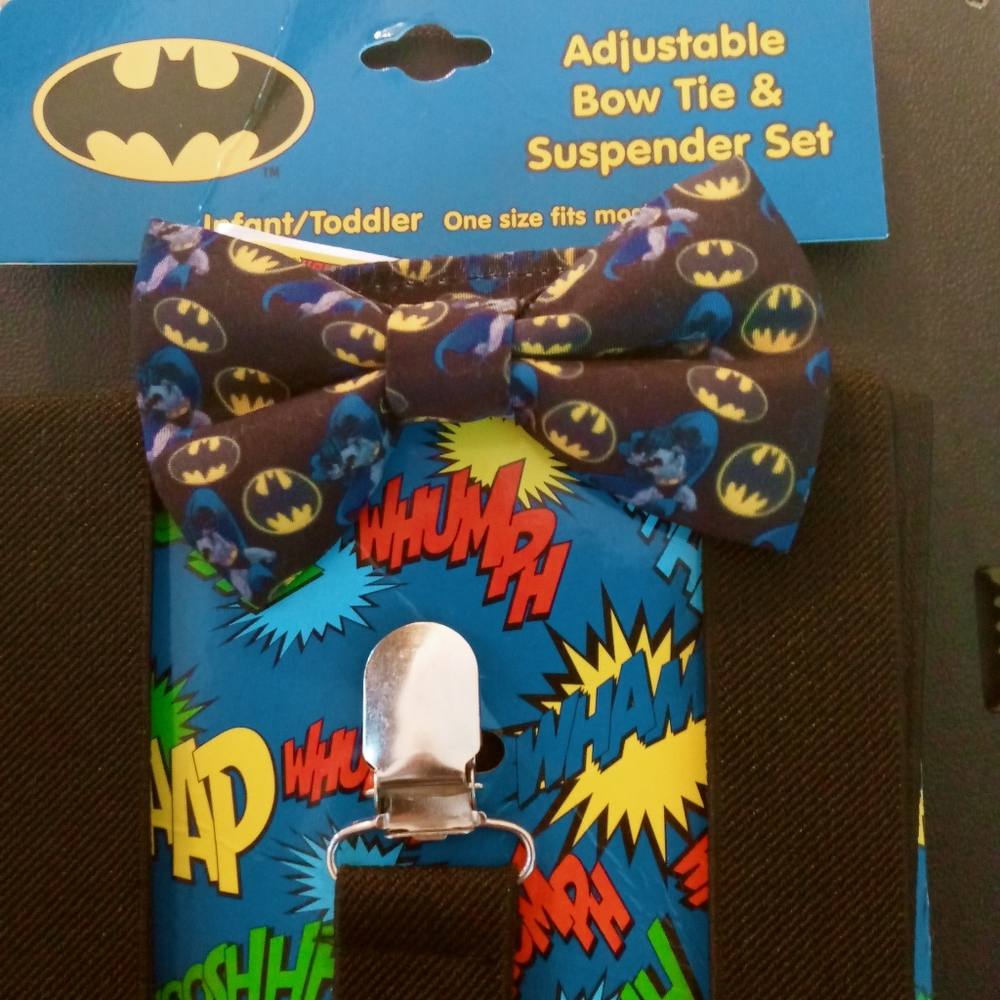 Adjustable bow tie & suspender set